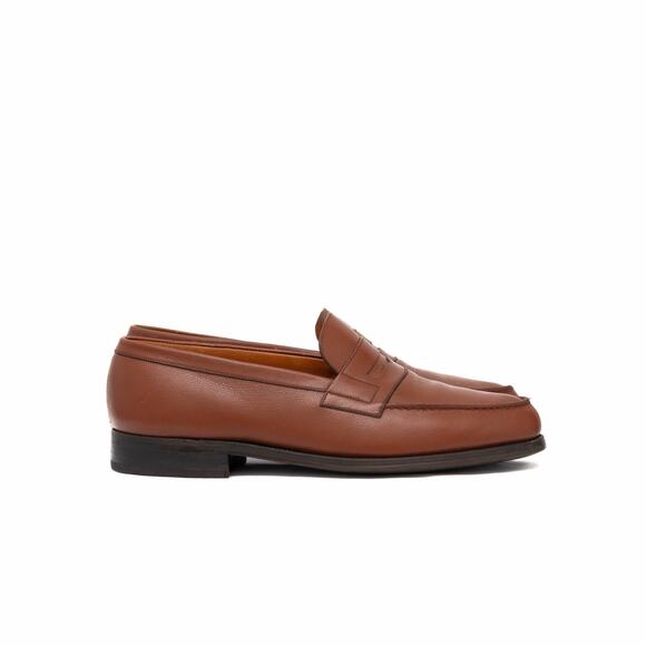1k.$ J.M. Weston 180 Penny Loafers Brown Leather Handmade France UK 9.5 US 10.5E main image 5